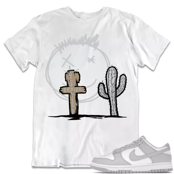 Shirt to Dunk Low Grey Fog dropSkizzle - Cactus Sneaker Tee Jezsport.com