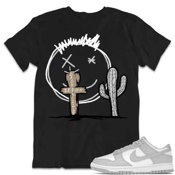 Shirt to Dunk Low Grey Fog dropSkizzle - Cactus Sneaker Tee Jezsport.com