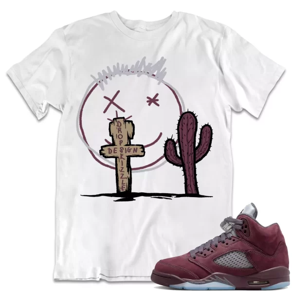 Shirt to Match Jordan 5 Burgundy 5s Sneaker dropSkizzl - Cactus Sneaker Tee Jezsport.com