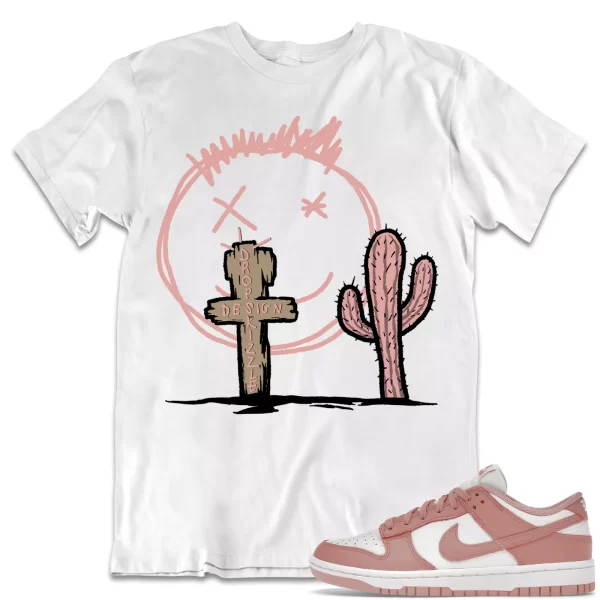 Shirt to Dunk Low Rose Whisper dropSkizzle - Cactus Sneaker Tee Jezsport.com