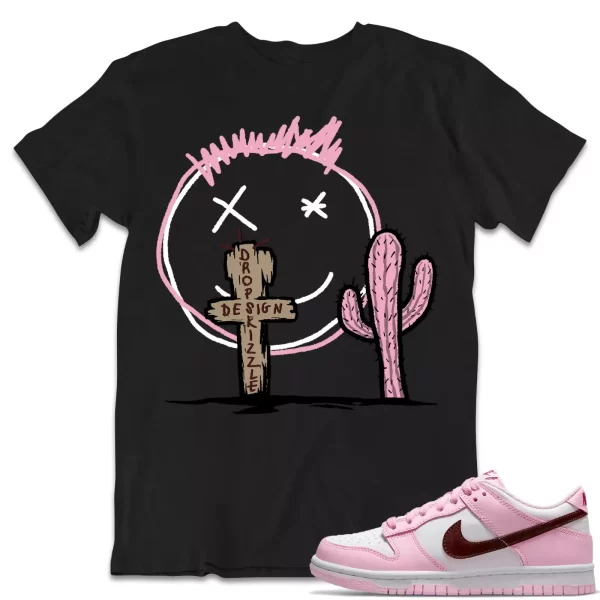 Shirt to Dunk Low Pink Foam dropSkizzle - Cactus Sneaker Tee Jezsport.com