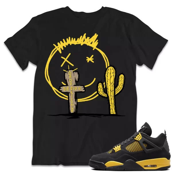 Shirt to Match Jordan 4 Yellow Thunde 4s Sneaker dropSkizzl - Cactus Sneaker Tee Jezsport.com