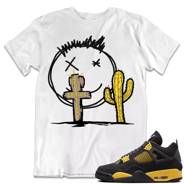 Shirt to Match Jordan 4 Yellow Thunde 4s Sneaker dropSkizzl - Cactus Sneaker Tee Jezsport.com