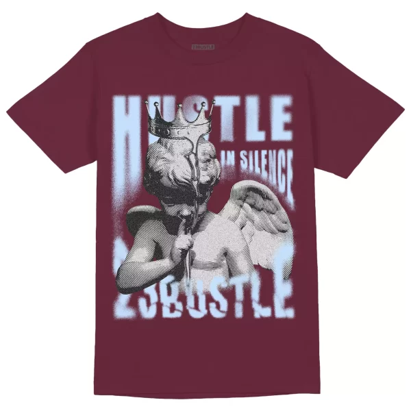 Shirt to Match Jordan 5 Burgundy 5s Sneaker 23Bustle - Hustle In Silence Tee Jezsport.com