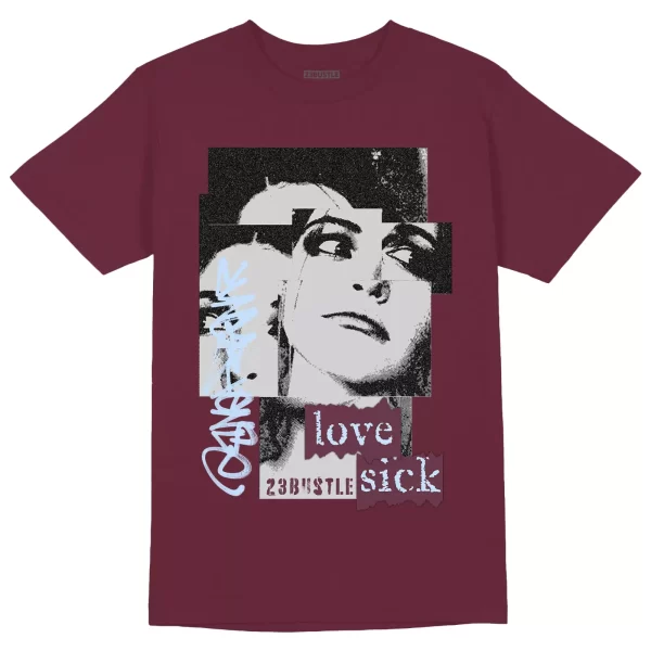 Shirt to Match Jordan 5 Burgundy 5s Sneaker 23Bustle - Love Sick Sneaker Tee Jezsport.com