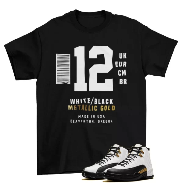 Box Logo Sneaker Shirt to Match Air Jordan 12 Royalty CT8013-170 Jezsport.com