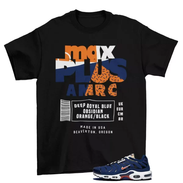 Box Label Sneaker Shirt to Match Air Max Plus SE AMRC DC9332-001 Jezsport.com