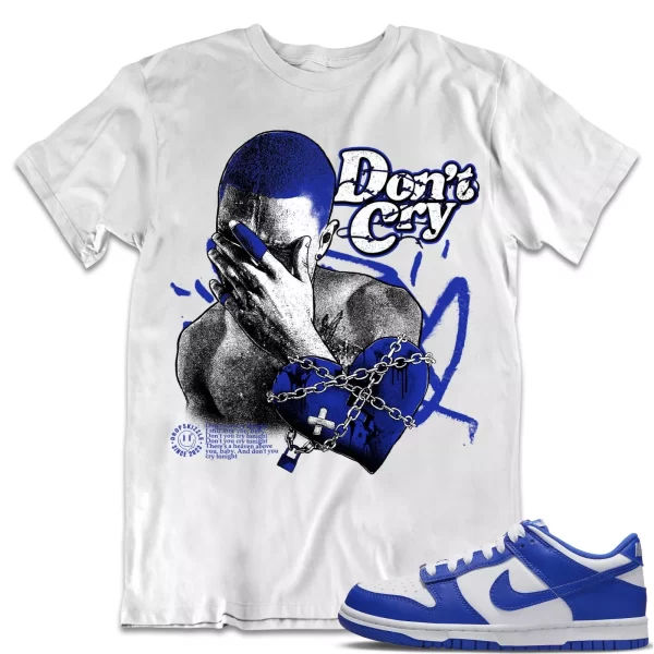 Shirt to Match Dunk Race Blue White Sneaker dropSkizzle - Don't Cry Tee Jezsport.com