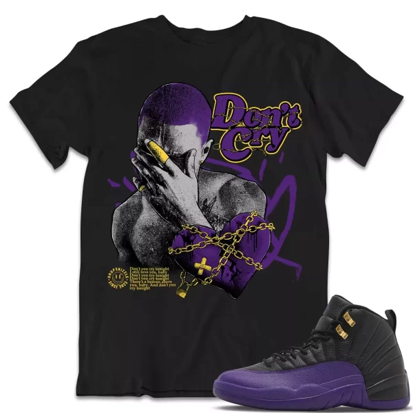 Shirt to Match Jordan 12 Field Purple 12s Sneaker dropSkizzle - Don't Cry Tee Jezsport.com