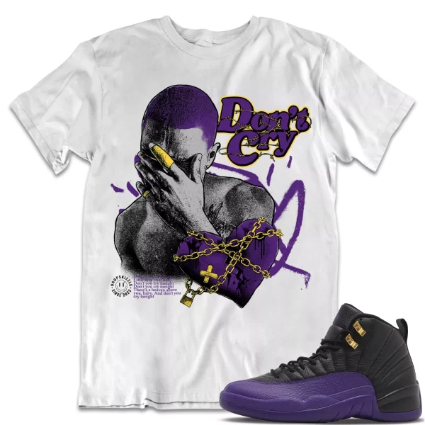 Shirt to Match Jordan 12 Field Purple 12s Sneaker dropSkizzle - Don't Cry Tee Jezsport.com