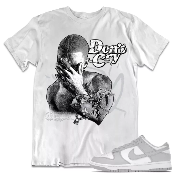 Shirt to Match Dunk Low Grey Fog Sneaker dropSkizzle - Don't Cry Tee Jezsport.com