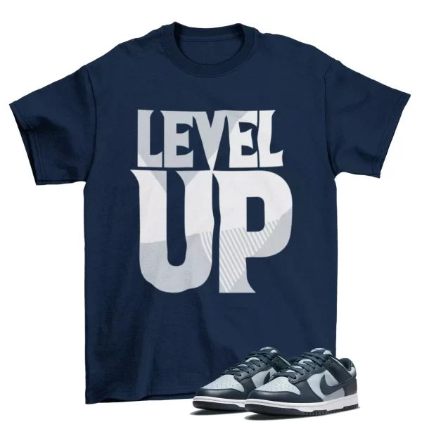 Level Up Sneaker Shirt to Match Dunk Low Georgetown Championship Grey DD1391-003 Jezsport.com