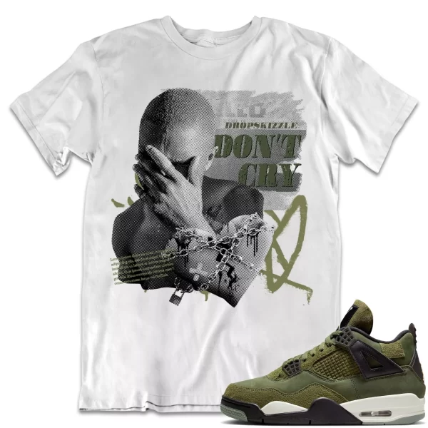 Shirt to Match Jordan 4 Craft Olive 4s Sneaker dropSkizzle - Don't Cry Grunge Jezsport.com