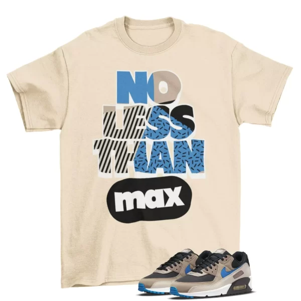 No Less Sneaker Shirt Tan to Match Air Max 90 Malt Blue Slate DC9388 001 Jezsport.com