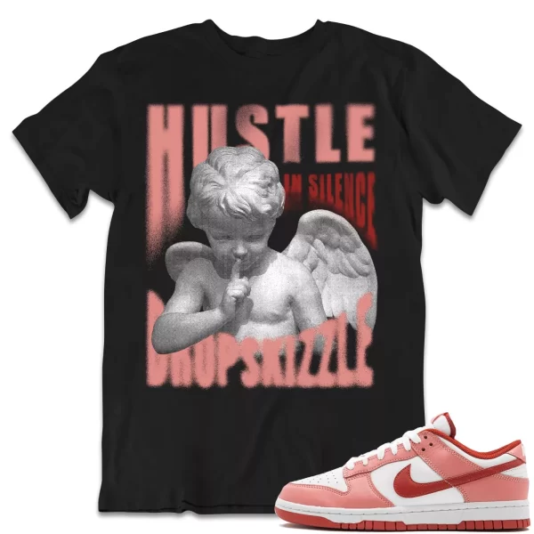 Shirt to Match Dunk Low Red Stardust dropSkizzle - Hustle In Silence Grunge Jezsport.com