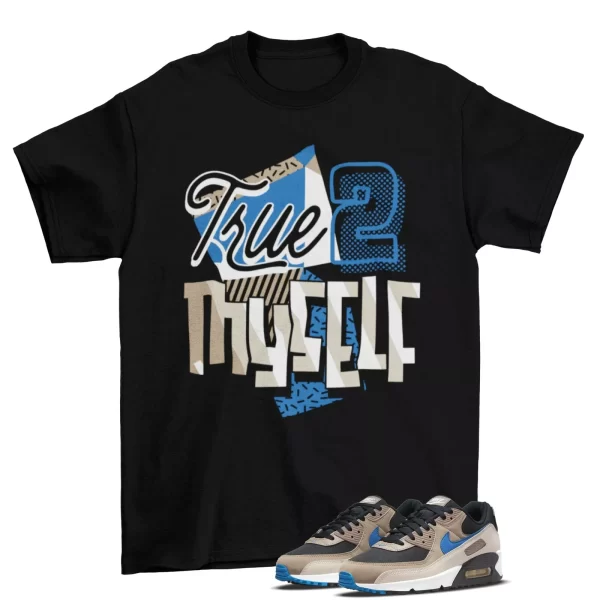 No Less Sneaker Shirt to Match Air Max 90 Malt Blue Slate DC9388 001 Jezsport.com