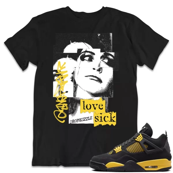 Shirt to Match Jordan 4 Yellow Thunder 4s dropSkizzle - Love Sick Grunge Tee Jezsport.com