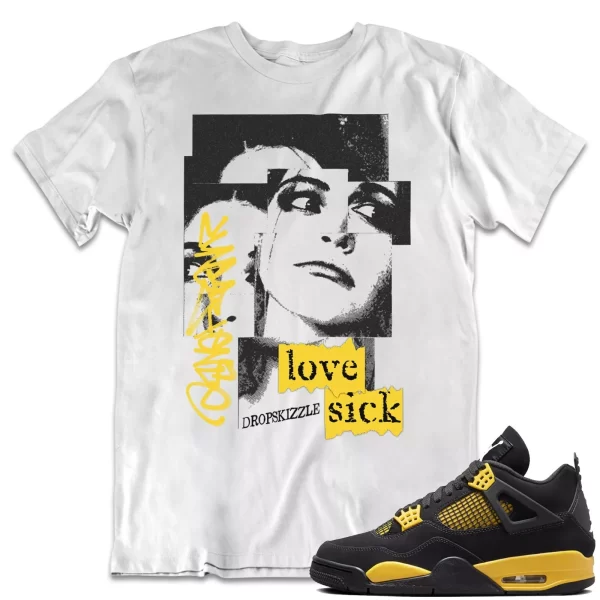 Shirt to Match Jordan 4 Yellow Thunder 4s dropSkizzle - Love Sick Grunge Tee Jezsport.com