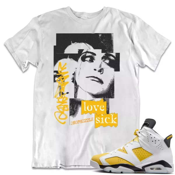 Shirt to Match Jordan 6 Yellow Ochre 6s dropSkizzle - Love Sick Grunge Tee Jezsport.com