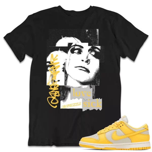 Shirt to Dunk Low Citron Pulse dropSkizzle - Love Sick Grunge Sneaker Tee Jezsport.com