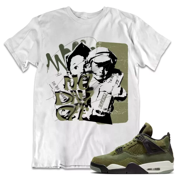 Shirt to Match Jordan 4 Craft Olive 4s dropSkizzle - No Day Off Grunge Jezsport.com