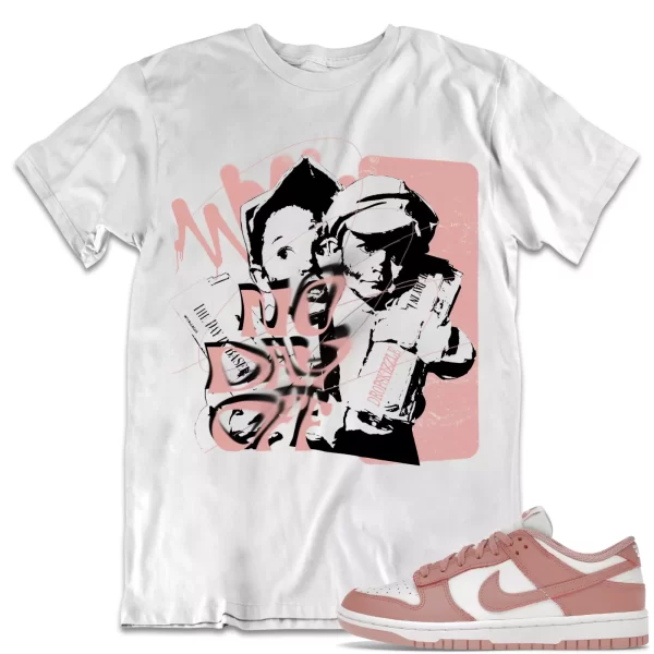 Shirt to Dunk Low Rose Whisper dropSkizzle - No Day Off Grunge Sneaker Tee Jezsport.com