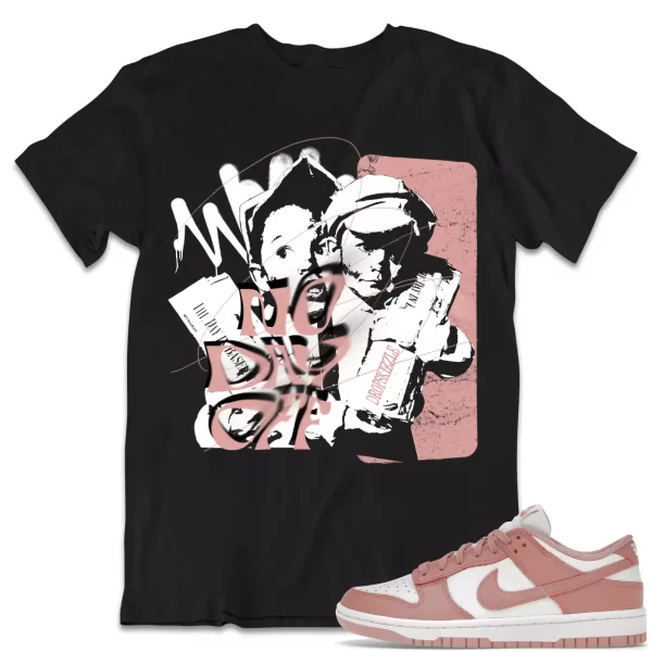 Shirt to Dunk Low Rose Whisper dropSkizzle - No Day Off Grunge Sneaker Tee Jezsport.com