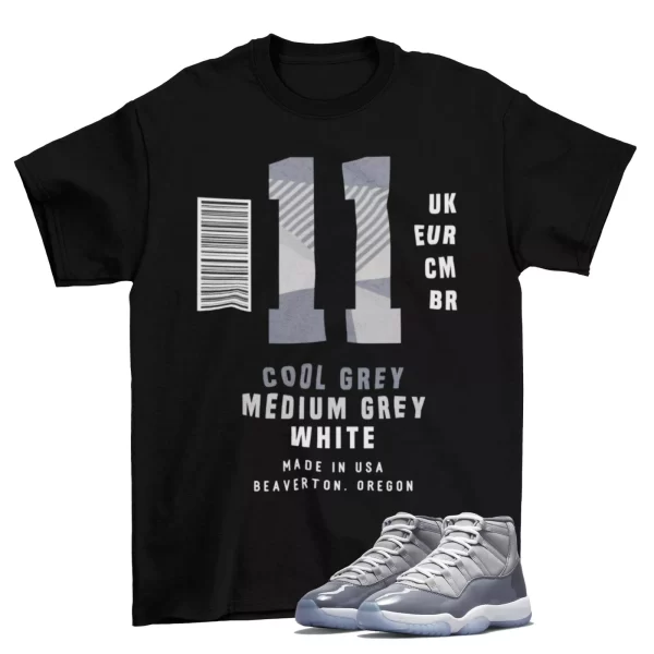 Sneaker Box Label Shirt to Match Jordan 11 Retro Cool Grey CT8012-005B Jezsport.com