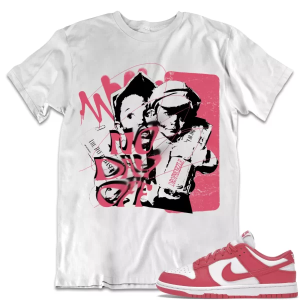 Shirt to Dunk Low Archeo Pink dropSkizzle - No Day Off Grunge Sneaker Tee Jezsport.com