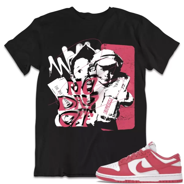 Shirt to Dunk Low Archeo Pink dropSkizzle - No Day Off Grunge Sneaker Tee Jezsport.com