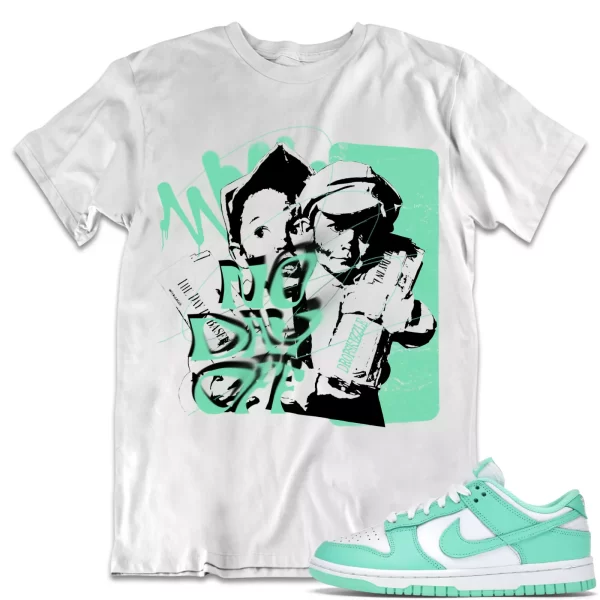 Shirt to Dunk Low Green Glow dropSkizzle - No Day Off Grunge Sneaker Tee Jezsport.com