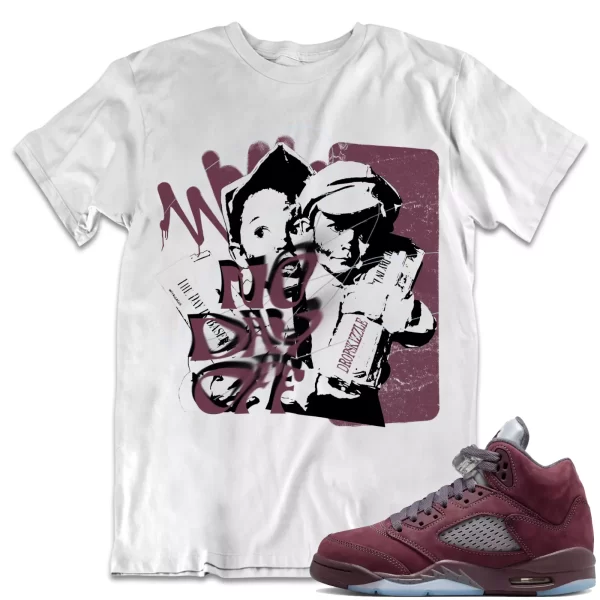 Shirt to Match Jordan 5 Burgundy 5s dropSkizzle - No Day Off Grunge Jezsport.com