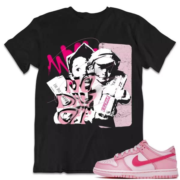 Shirt to Dunk Low Triple Pink dropSkizzle - No Day Off Grunge Sneaker Tee Jezsport.com