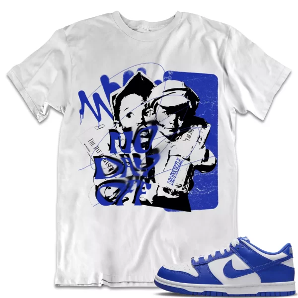 Shirt to Dunk Low Race Blue White dropSkizzle - No Day Off Grunge Tee Jezsport.com