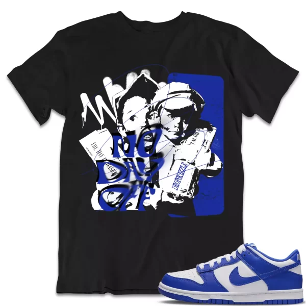 Shirt to Dunk Low Race Blue White dropSkizzle - No Day Off Grunge Tee Jezsport.com