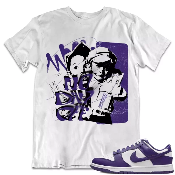 Shirt to Dunk Low Championship Purple dropSkizzle - No Day Off Grunge Tee Jezsport.com