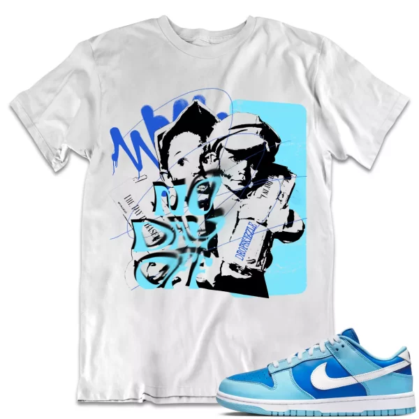 Shirt to Dunk Low Argon Blue dropSkizzle - No Day Off Grunge Sneaker Tee Jezsport.com