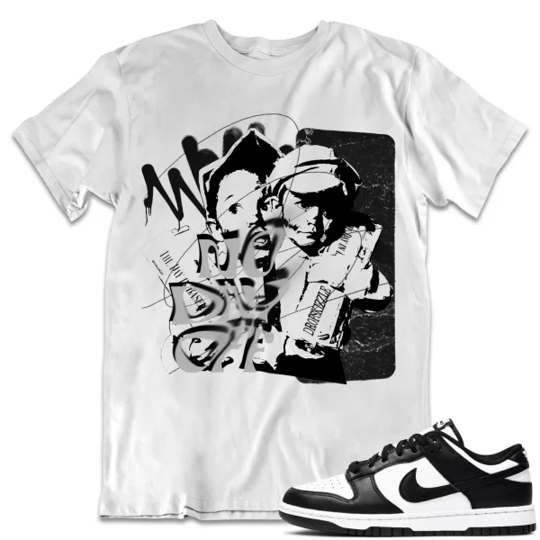 Shirt to Dunk Low Retro White Black dropSkizzle - No Day Off Grunge Sneaker Tee Jezsport.com