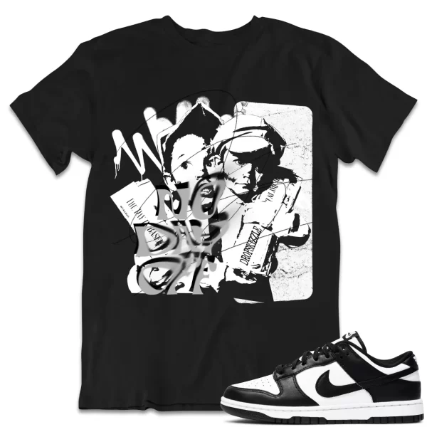 Shirt to Dunk Low Retro White Black dropSkizzle - No Day Off Grunge Sneaker Tee Jezsport.com