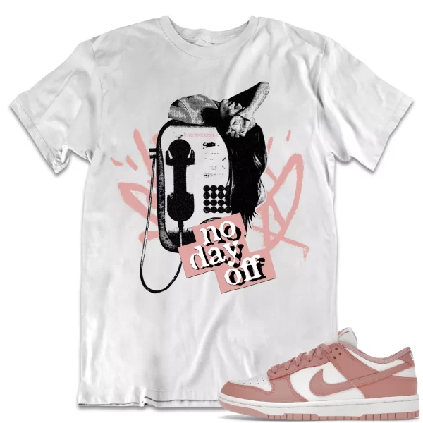 Shirt to Dunk Low Rose Whisper dropSkizzle - No Day Off 1 Sneaker Tee Jezsport.com