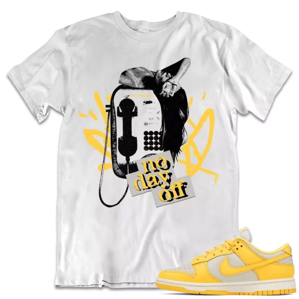 Shirt to Dunk Low Citron Pulse dropSkizzle - No Day Off 1 Sneaker Tee Jezsport.com