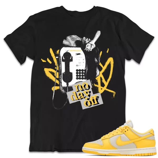 Shirt to Dunk Low Citron Pulse dropSkizzle - No Day Off 1 Sneaker Tee Jezsport.com