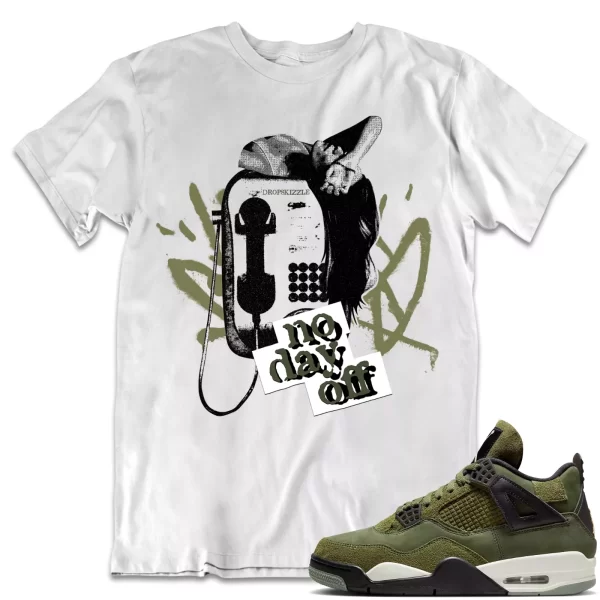 Shirt to Match Jordan 3 Craft Olive 3s Sneaker dropSkizzle - No Day Off 1 Tee Jezsport.com