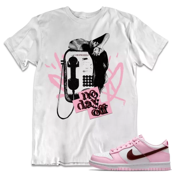 Shirt to Dunk Low Pink Foam dropSkizzle - No Day Off 1 Sneaker Tee Jezsport.com