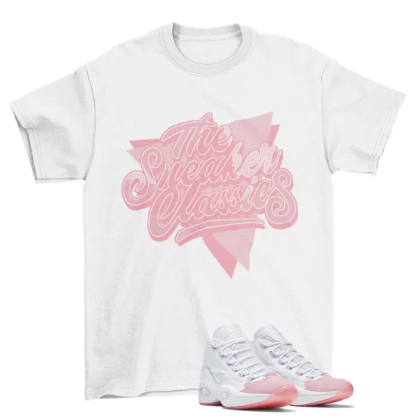 Classics Sneaker Shirt to Match Question Mid Pink Toe G55120 Jezsport.com