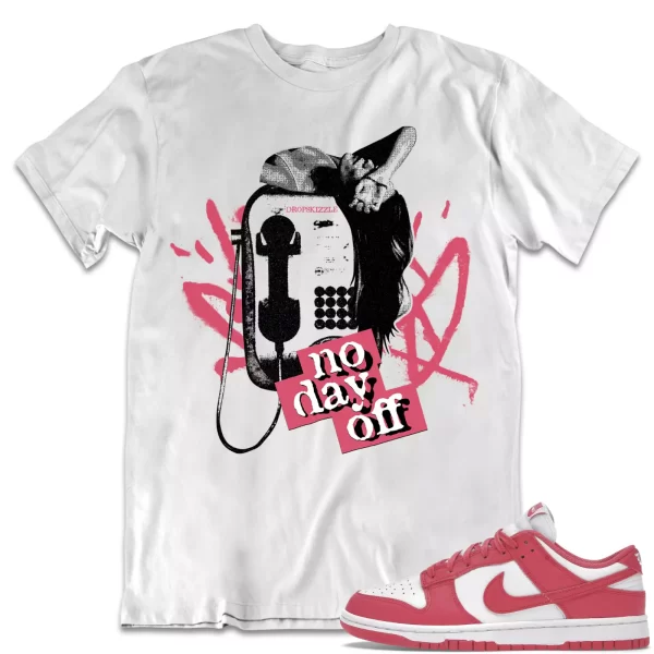 Shirt to Dunk Low Archeo Pink dropSkizzle - No Day Off 1 Sneaker Tee Jezsport.com