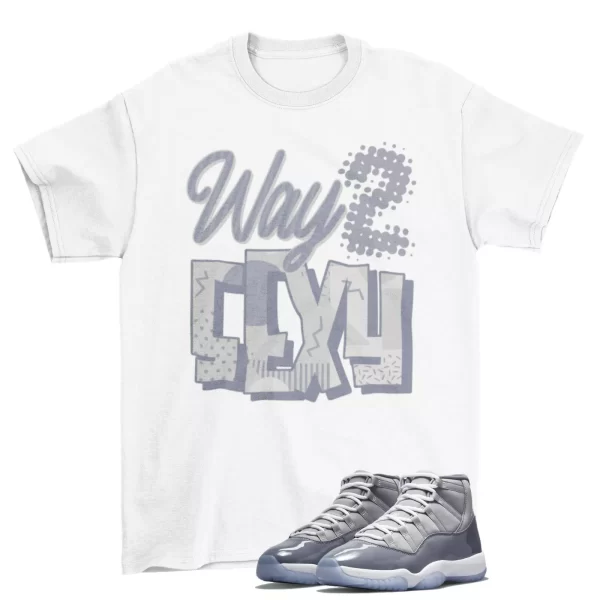 Way Too Sneaker Shirt to Match Jordan 11 Retro Cool Grey CT8012-005 Jezsport.com