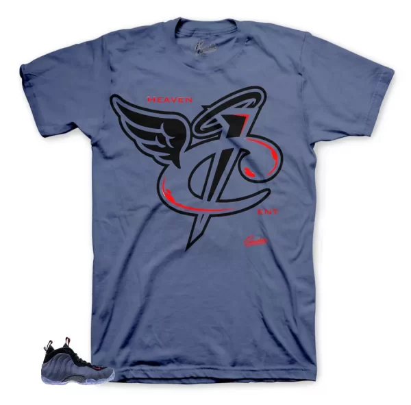 Shirt Match Foamposite Denim Obsidian Foam - Heaven Cent Tee Jezsport.com