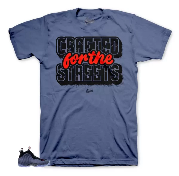 Shirt Match Foamposite Denim Obsidian Foam - Crafted Tee Jezsport.com