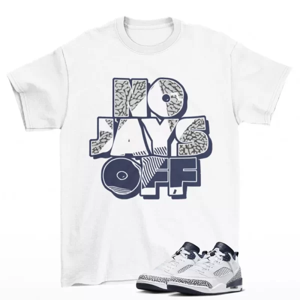 Jay All Day Shirt White to Match Jordan Spizike Low Obsidian FQ1759-104 Jezsport.com